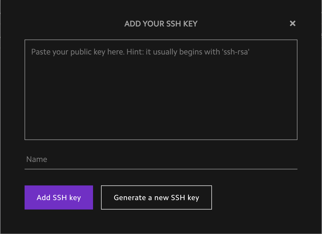 Adding SSH Key